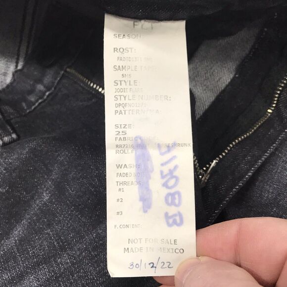 NWT HUDSON Jodie Flare Jean Women 25 (28x30) Faded Noir Black Wash Distressed - Picture 15 of 16